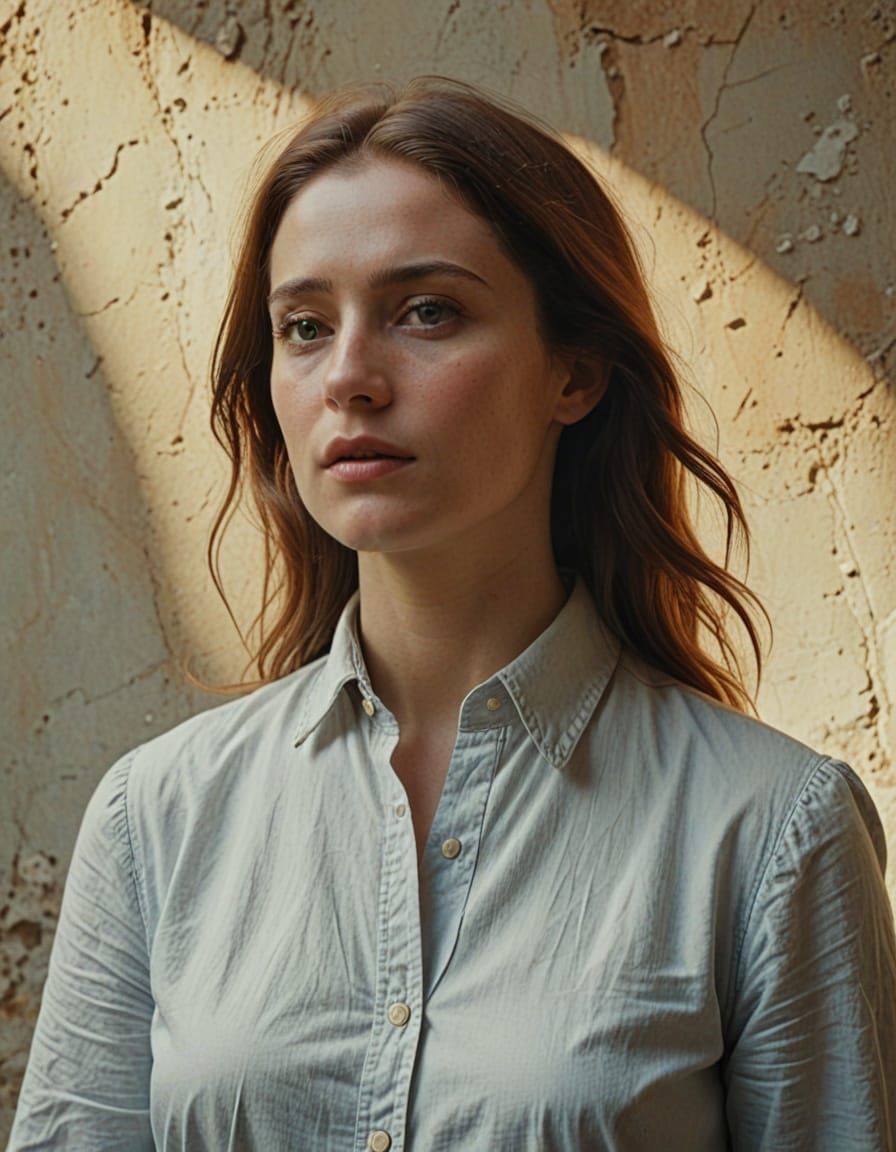 Albert's Radiant Smile in Soft Hypermodernist Light