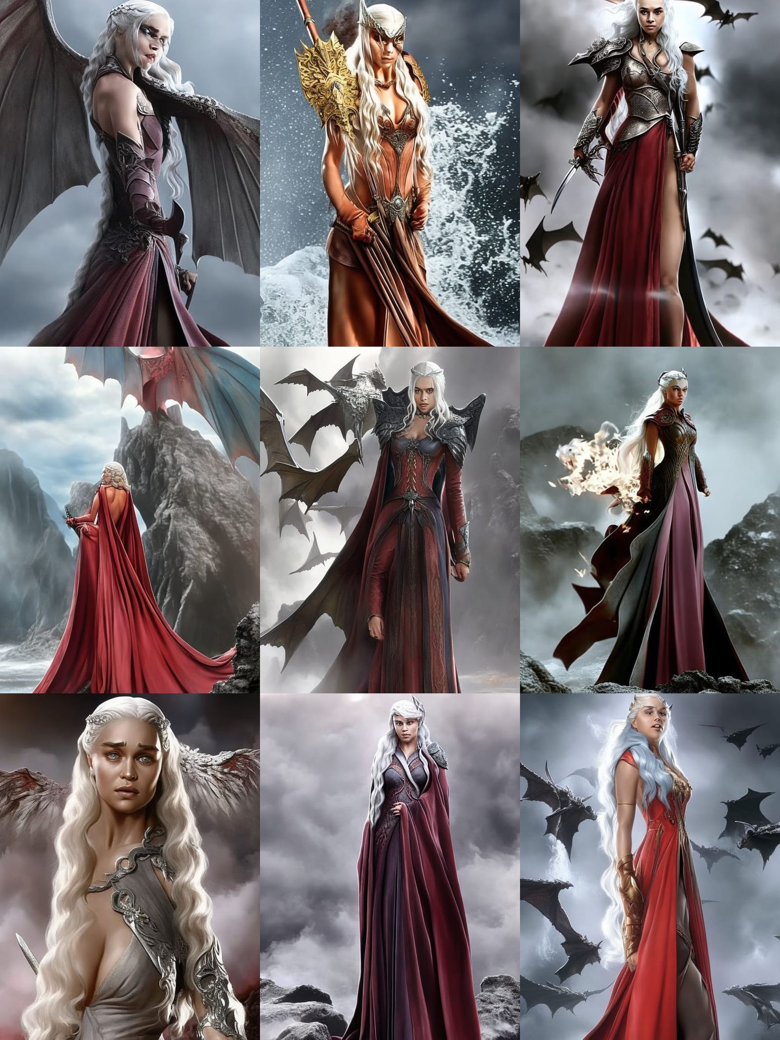 Hyperrealistic Daenerys Targaryen Concept Art