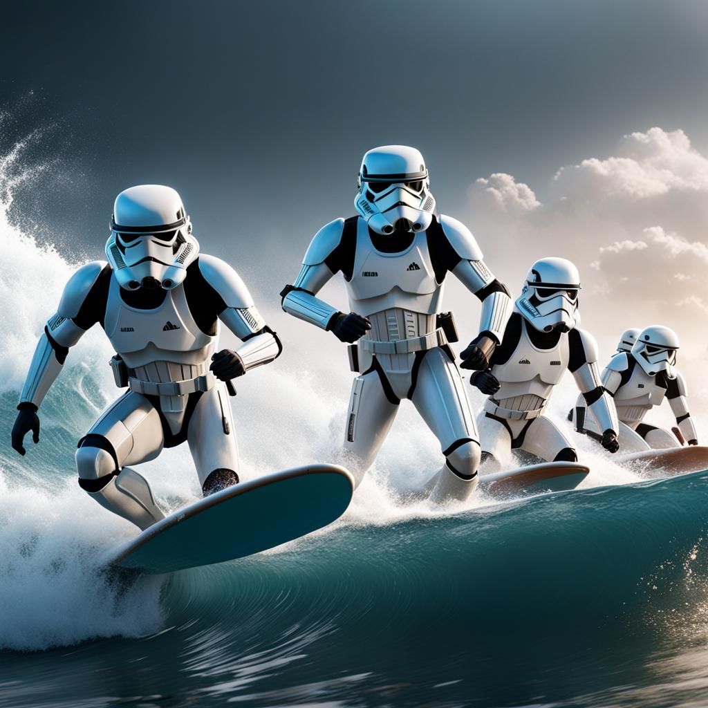 Storm troopers surfing