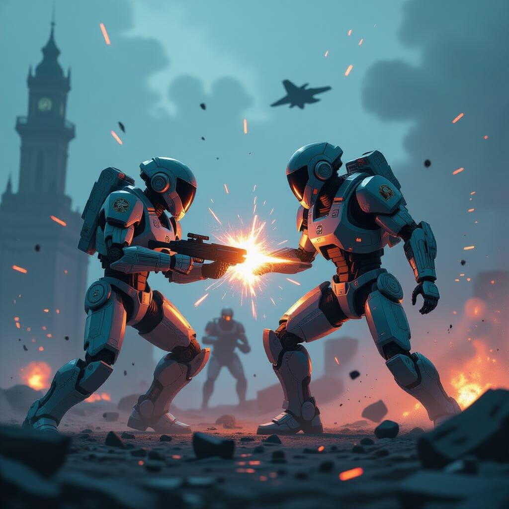 Robots Fight Virtual WWII: A Futuristic Vision