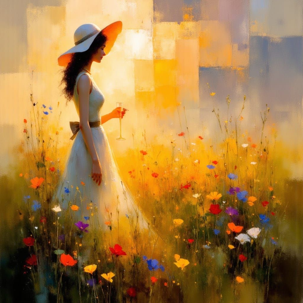 Silhouette of Joy: An Impressionistic Celebration