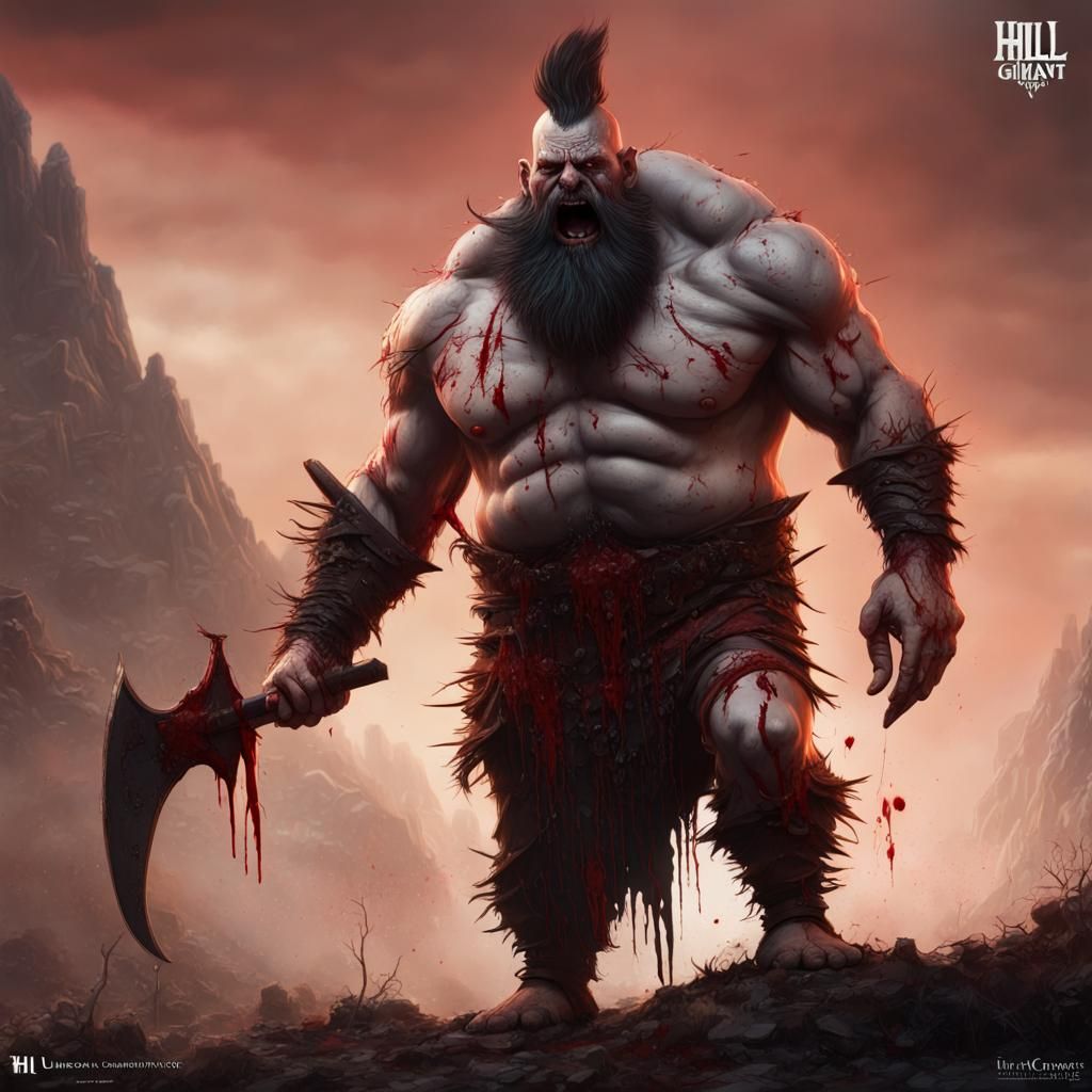 Fearsome Hill Giant with Spiked Club