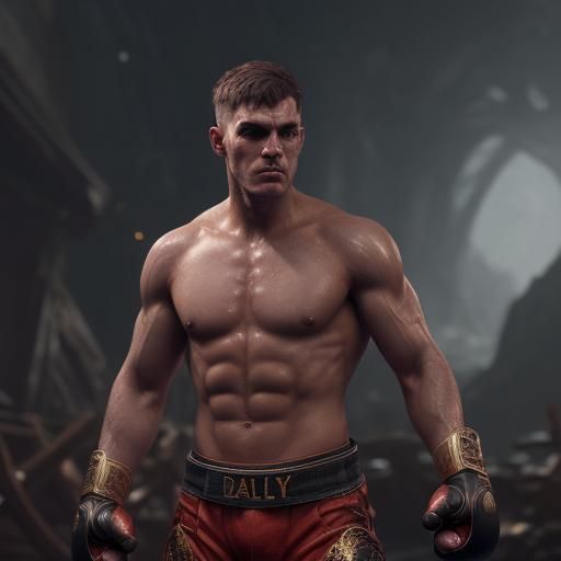 Detailed Male Boxer Fantasy Concept Art