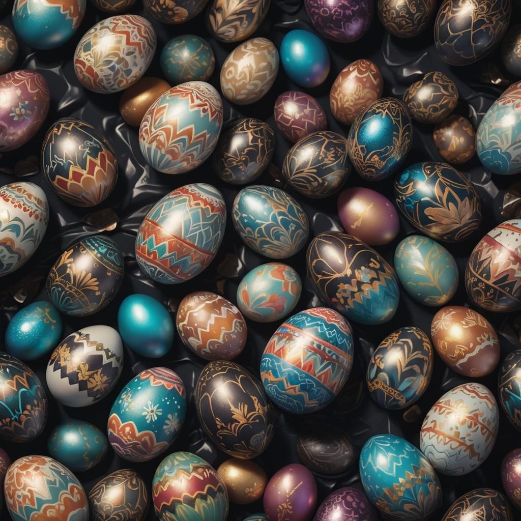 Iridescent Easter Egg Still Life