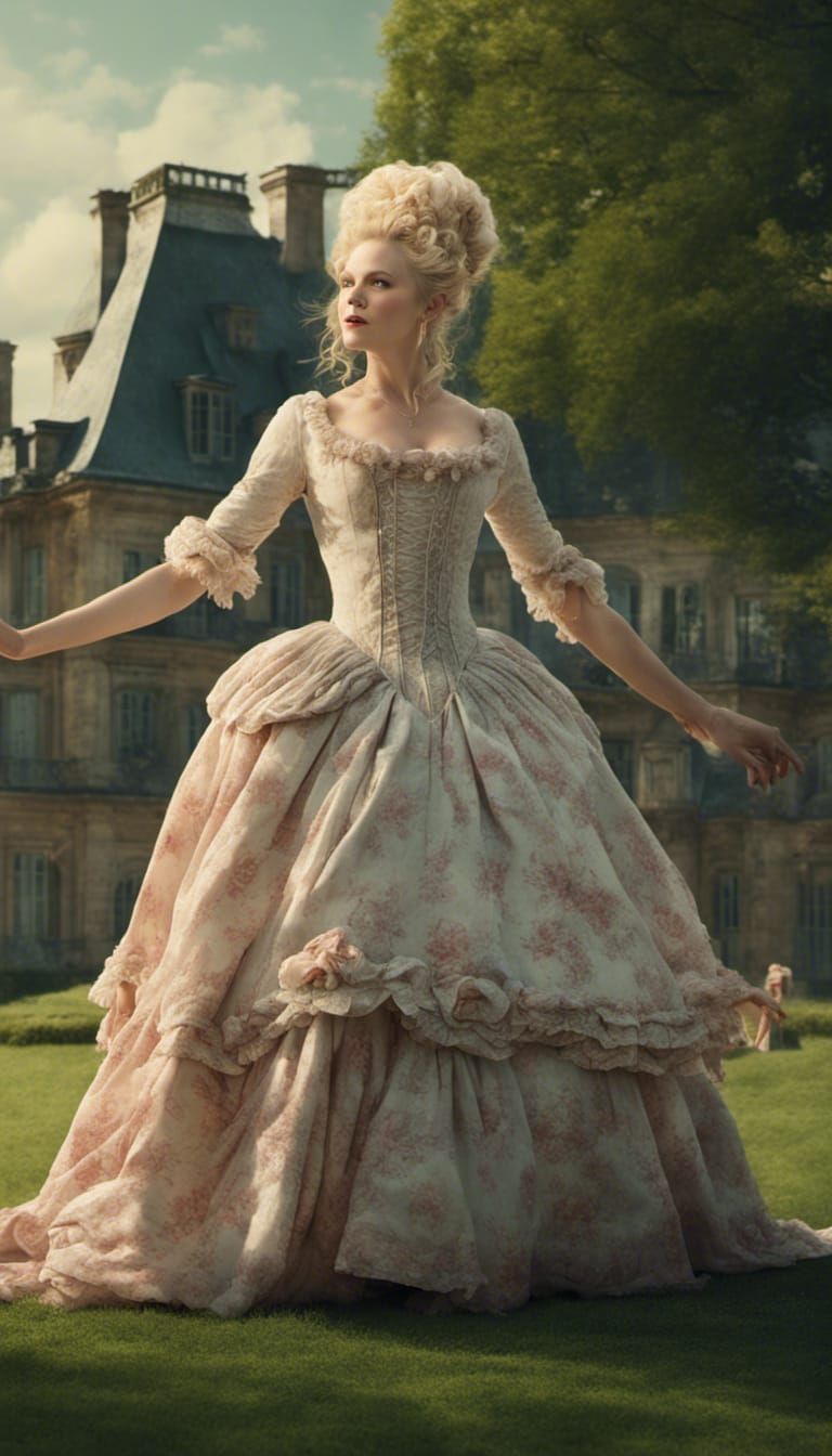 Marie Antoinette Dancing: Detailed Matte Painting