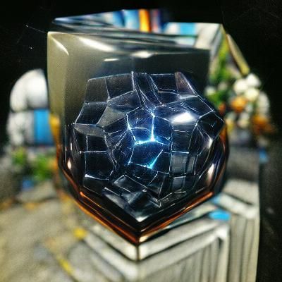Polished Tesseract in Dark Void: 3D Unreal Engine