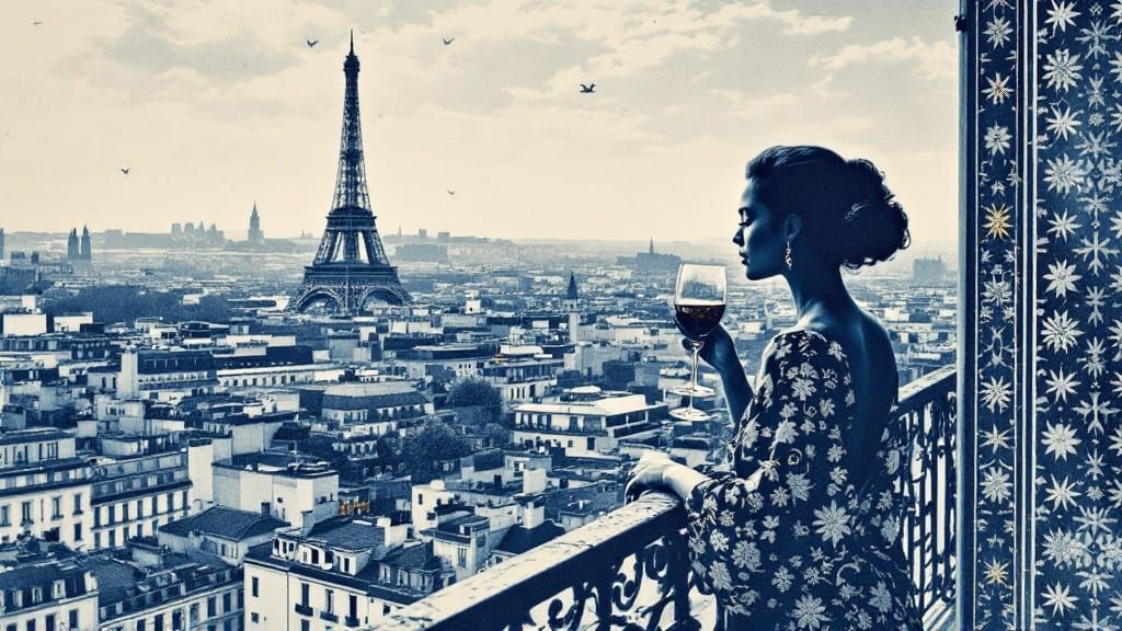 A French Woman's Serene Moment in Paris