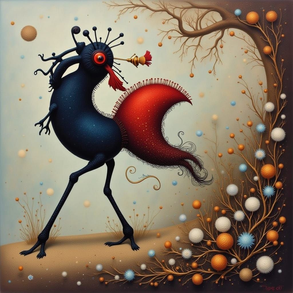 Cicada Song and Tiny Flowers