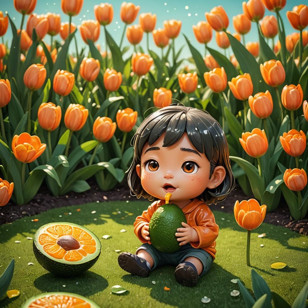 Girl drinking avocado shake