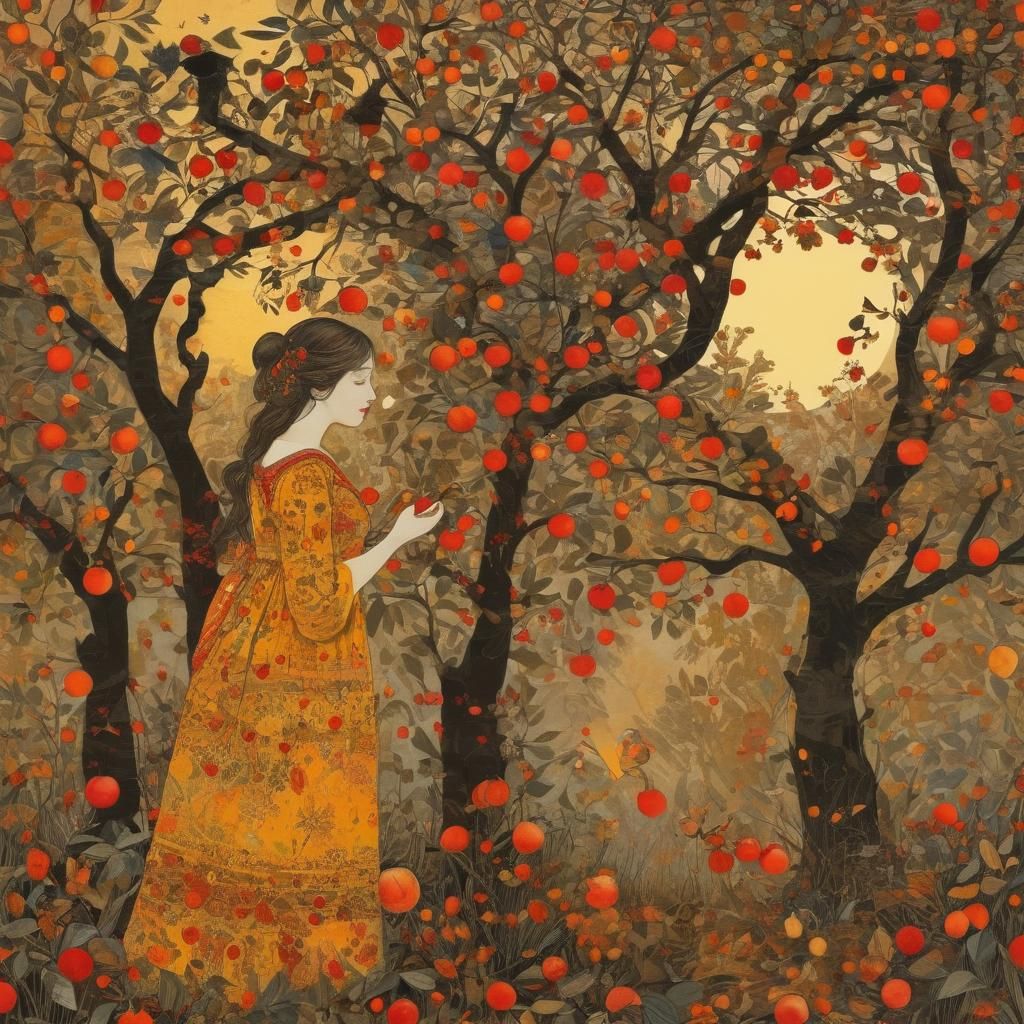 Golden Autumn, inspired by Gustav Klimt