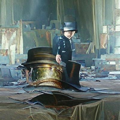 Inspector Falloutboy in Oil Painting Style