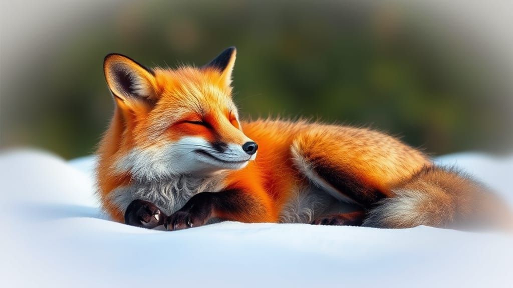 Relaxing Fox Generated by AI