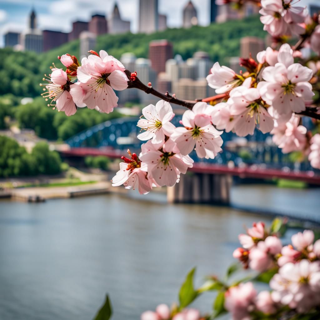 Pittsburgh North Shore Cherry Blossoms: Professional Photogr...