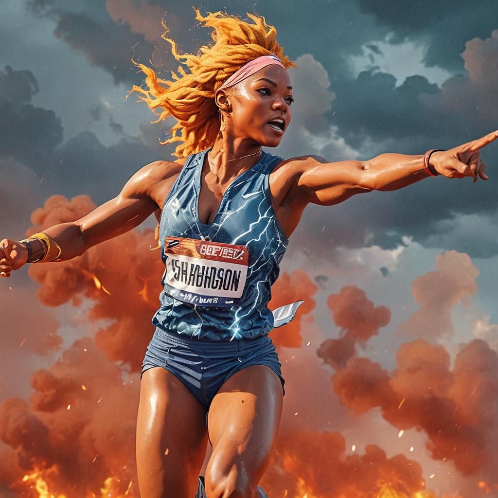 Sha'Carri Richardson Runs Through Anime Firestorm