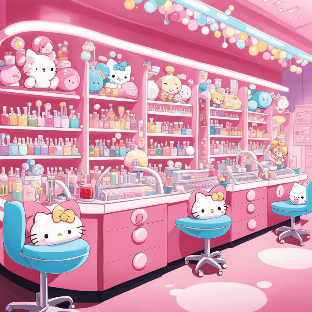 Sanrio Characters as Anime Nail Technicians