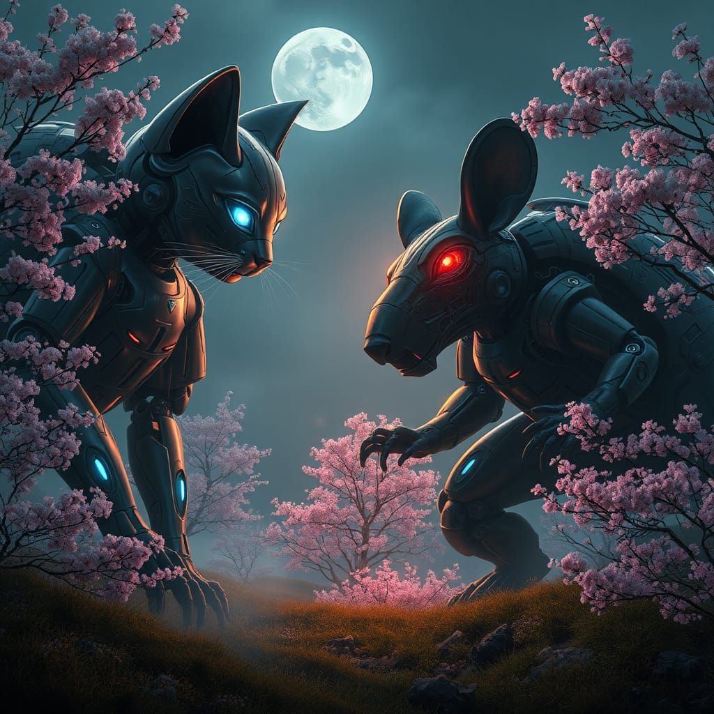 Kitten vs Rat Mecha Clash Near Tokyo