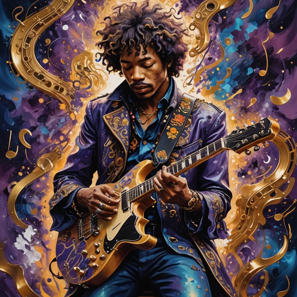 Surreal Musician's Embrace: Fantasy Concept Art