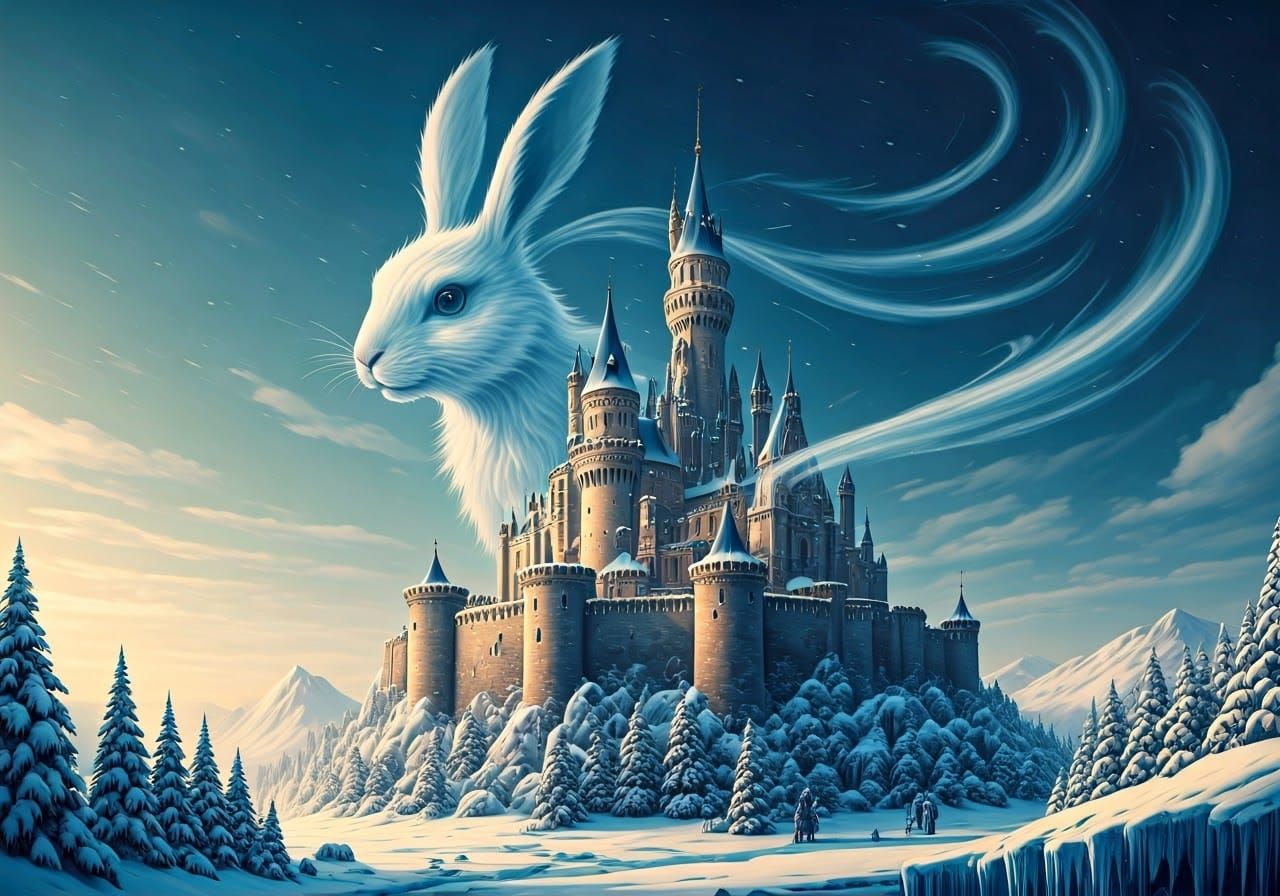 Winter Castle Reigns Over Frosty Kingdom in Majestic Style
