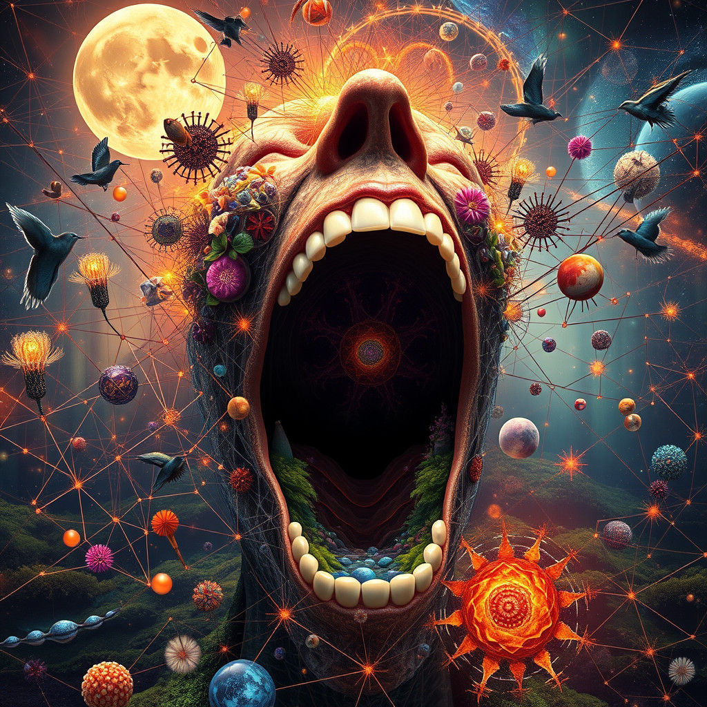 Infinite Consciousness: A Hybrid Digital Art Exploration