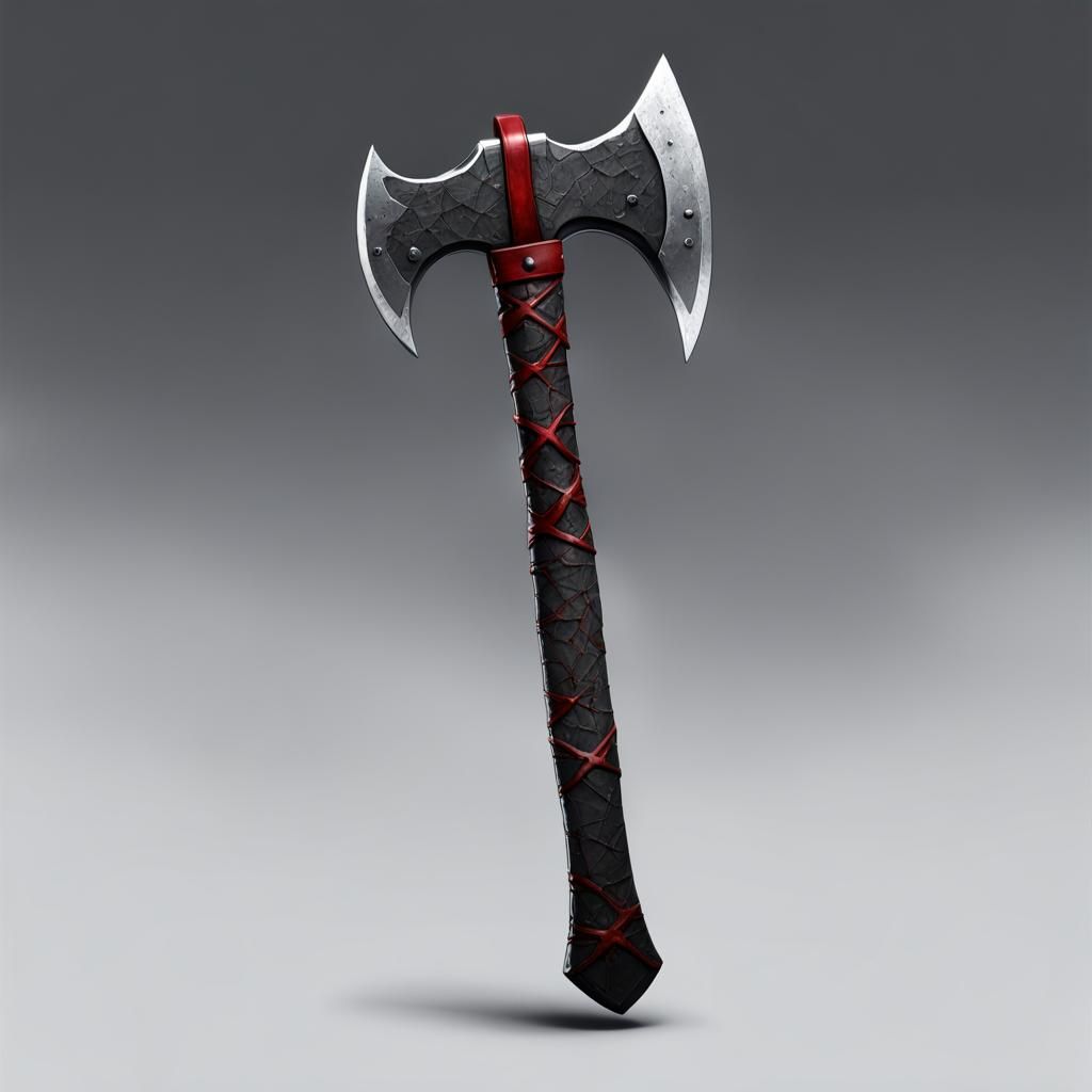 Meteorite Greataxe Concept Art in Hyperdetailed Style