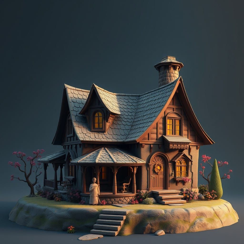 Wonderful Clay Family Home in Vibrant Fantasy Colors