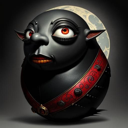 Sinister Eyeball with Pointed Ears in Dreamscape