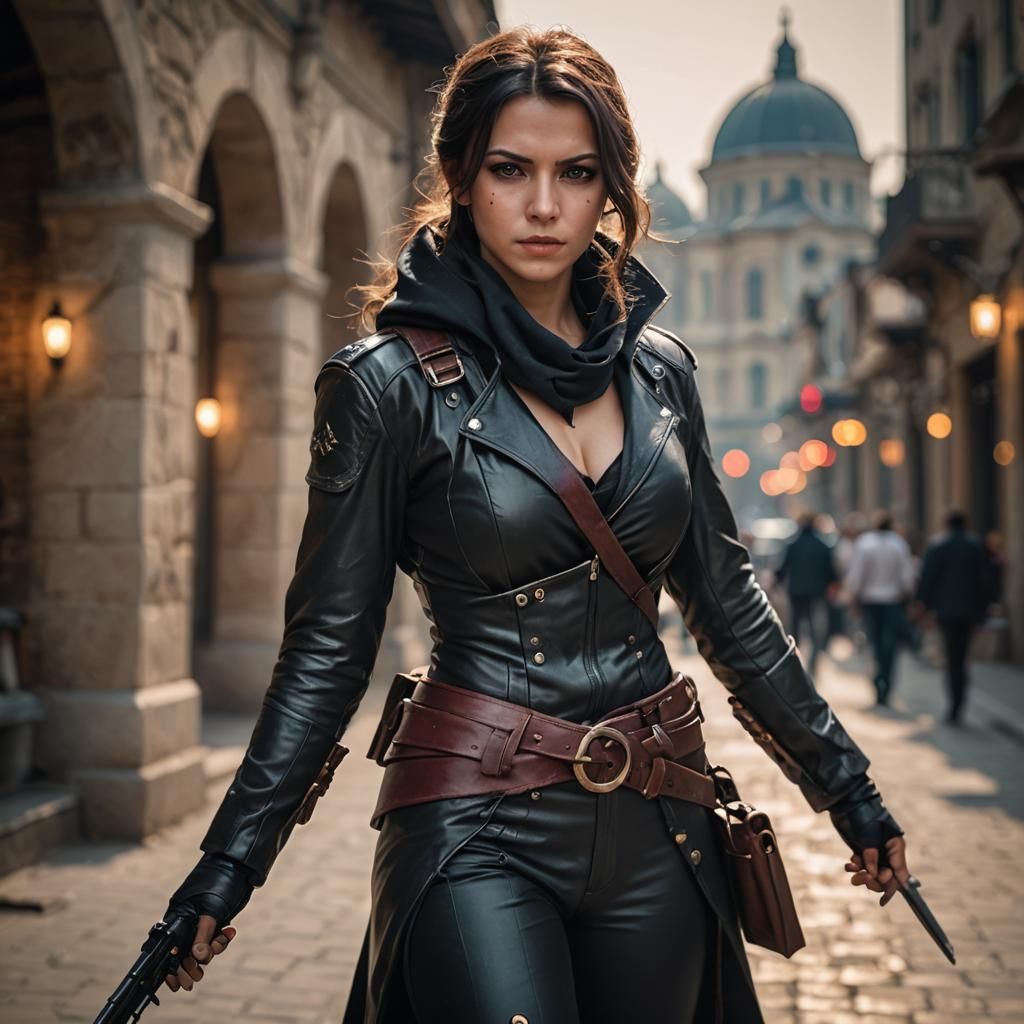 Assassin Woman: Professional Photography with Bokeh