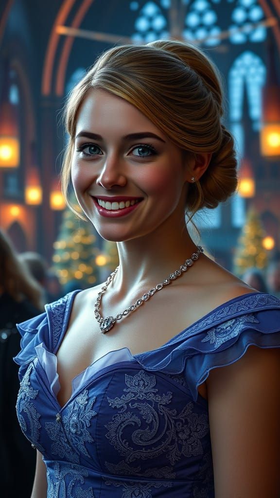 Magical Christmas Ball in Periwinkle Gown