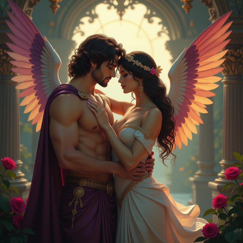Cupid and Aphrodite: Dark Fantasy Concept Art