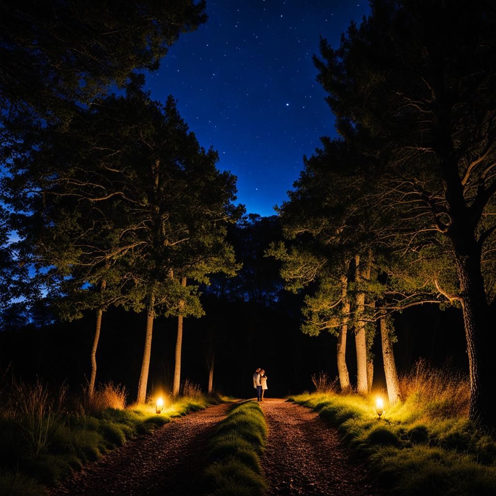 Night Walk Under Starry Skies