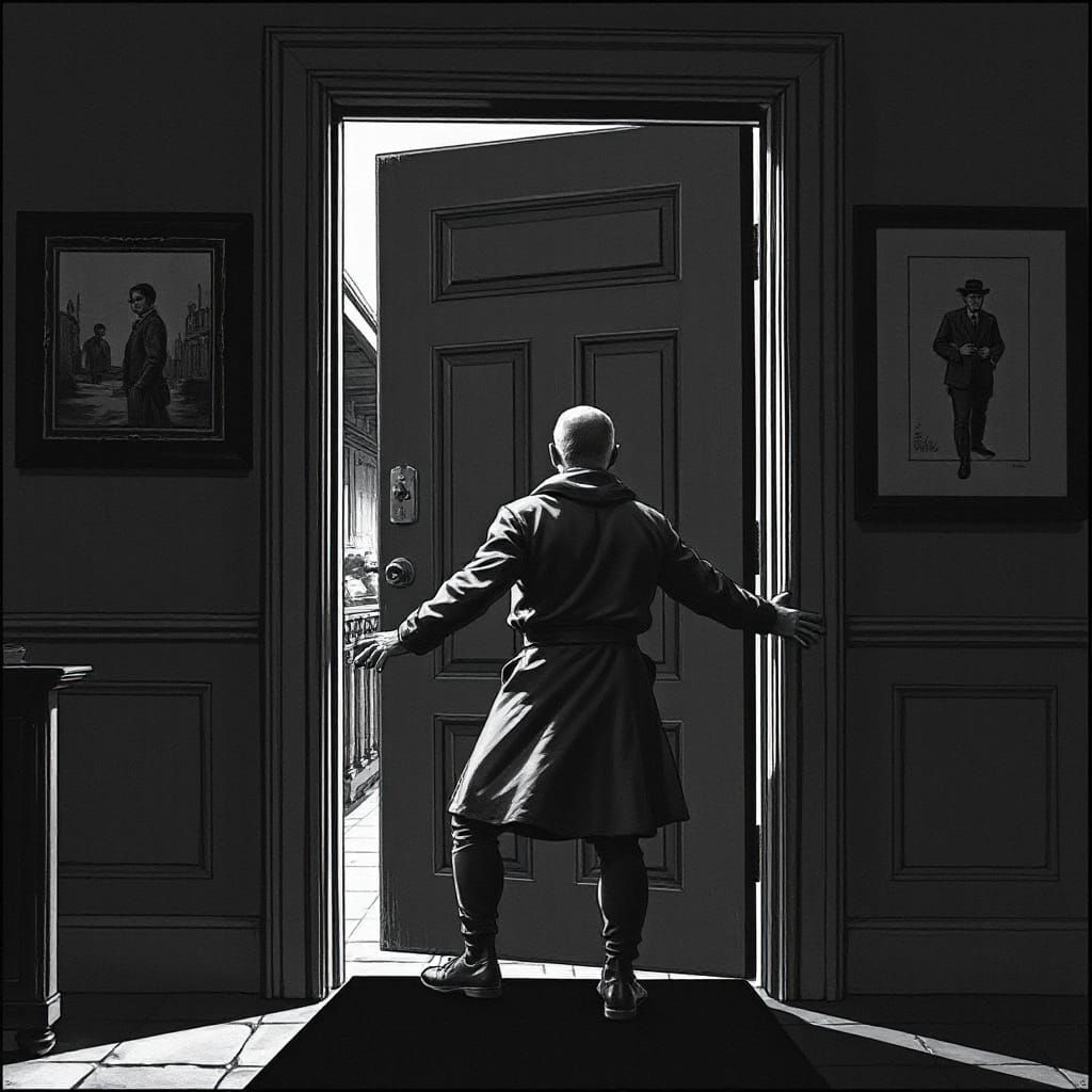 Figure from 1910s Comic Opens Door to Empty Space