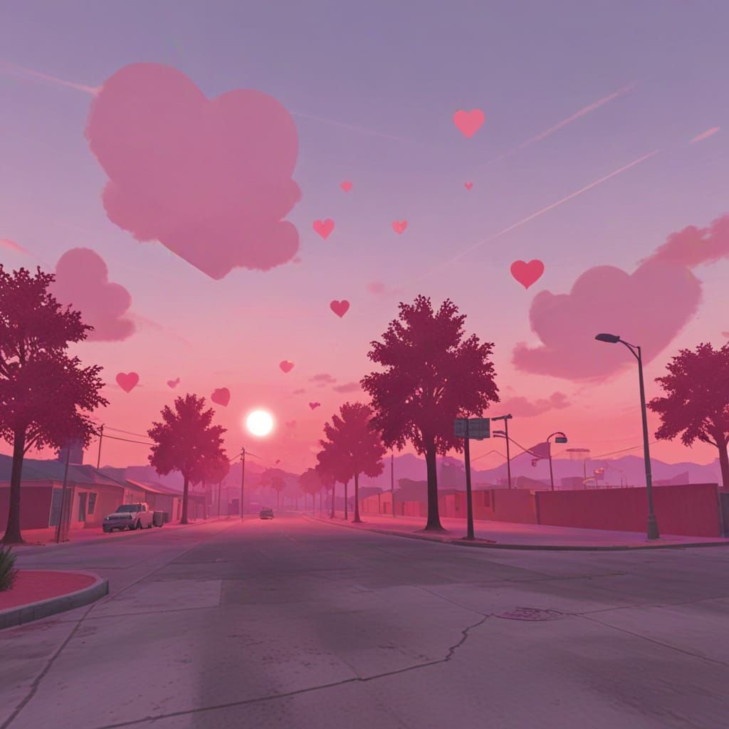 Grand Theft Auto in Pastel Hued Dreamscape