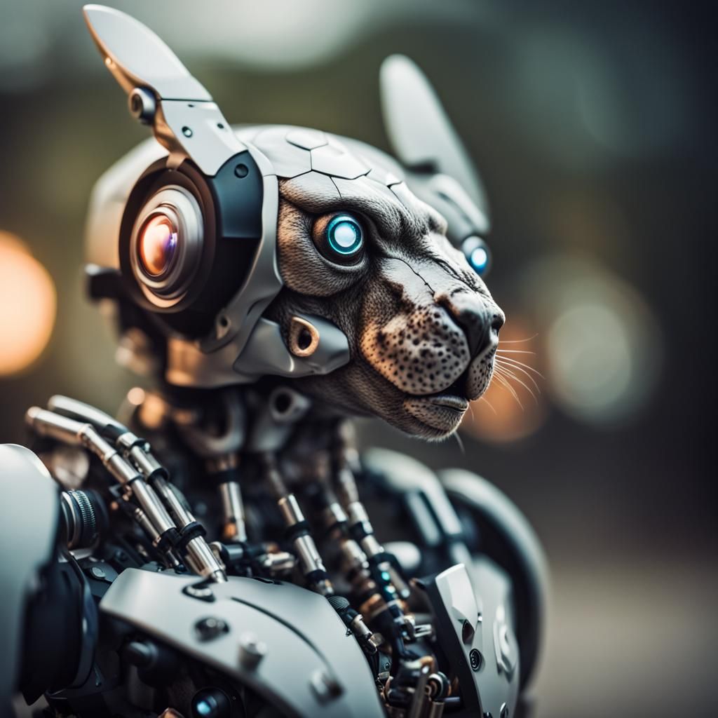 Cyborg Animal in Sharp Focus, Professional Photography