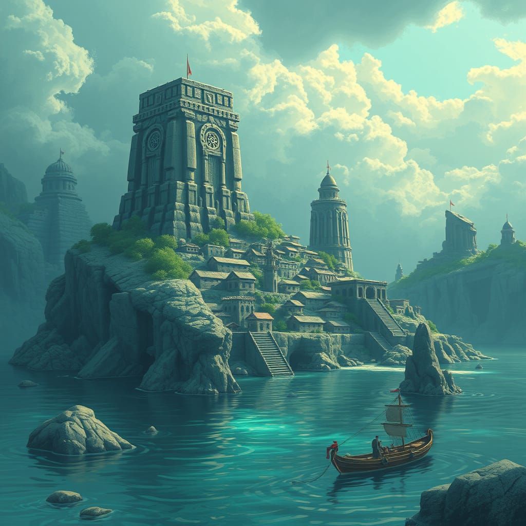 The Lost City of Atlantis: AI Interpretation