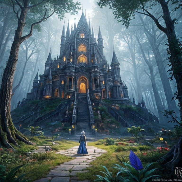 Fantastical Forest Castle Concept Art