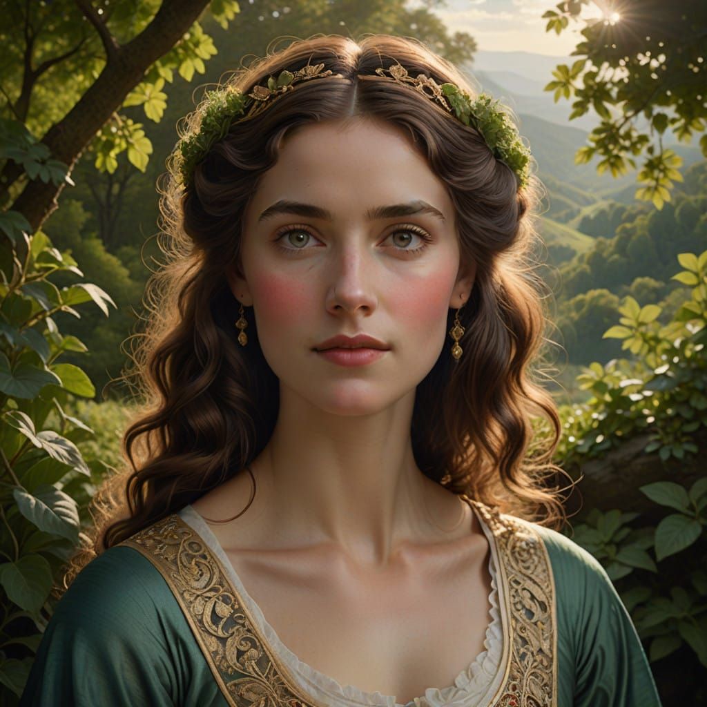 Victorian Lady in Gentle Repose