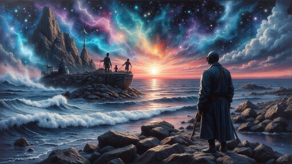 Mixed Media Strokes with Death River Aesthetic