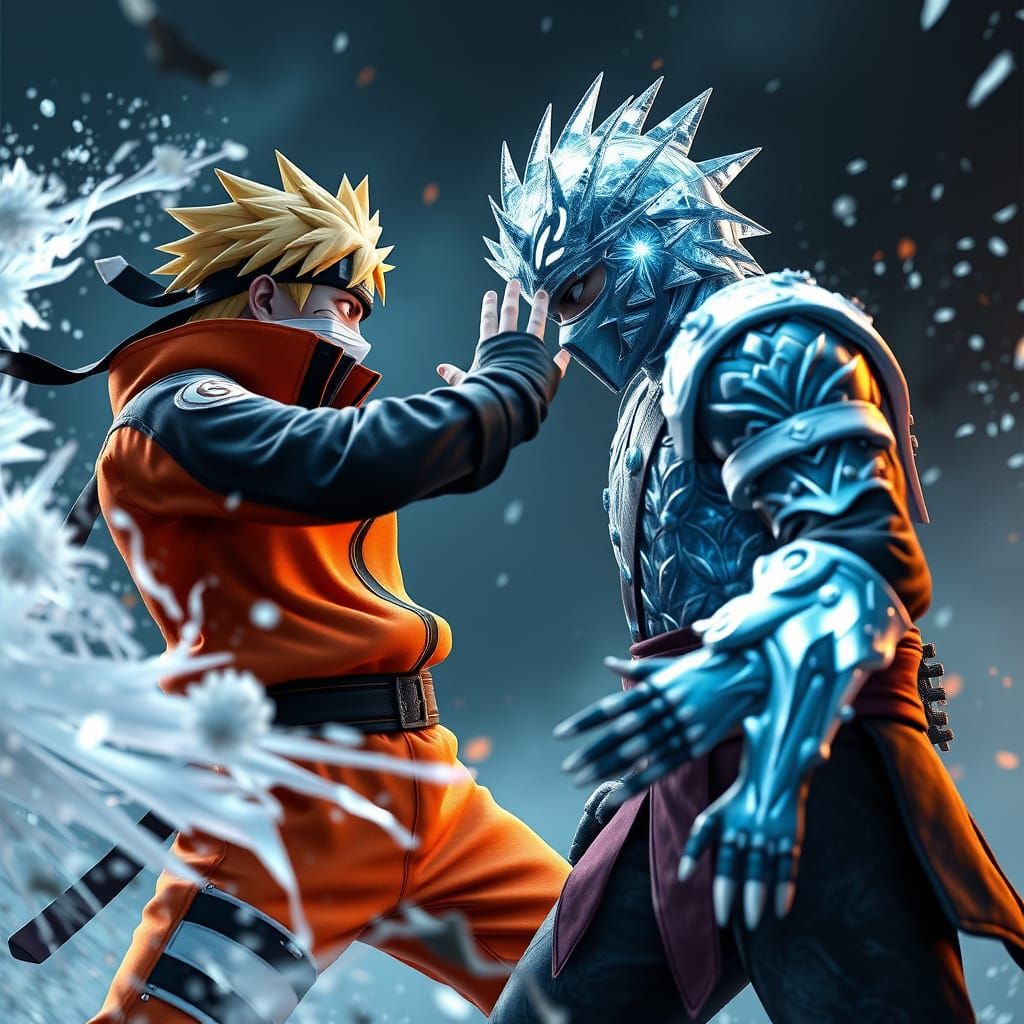 Naruto vs Sub-Zero: Epic 3D Battle Scene