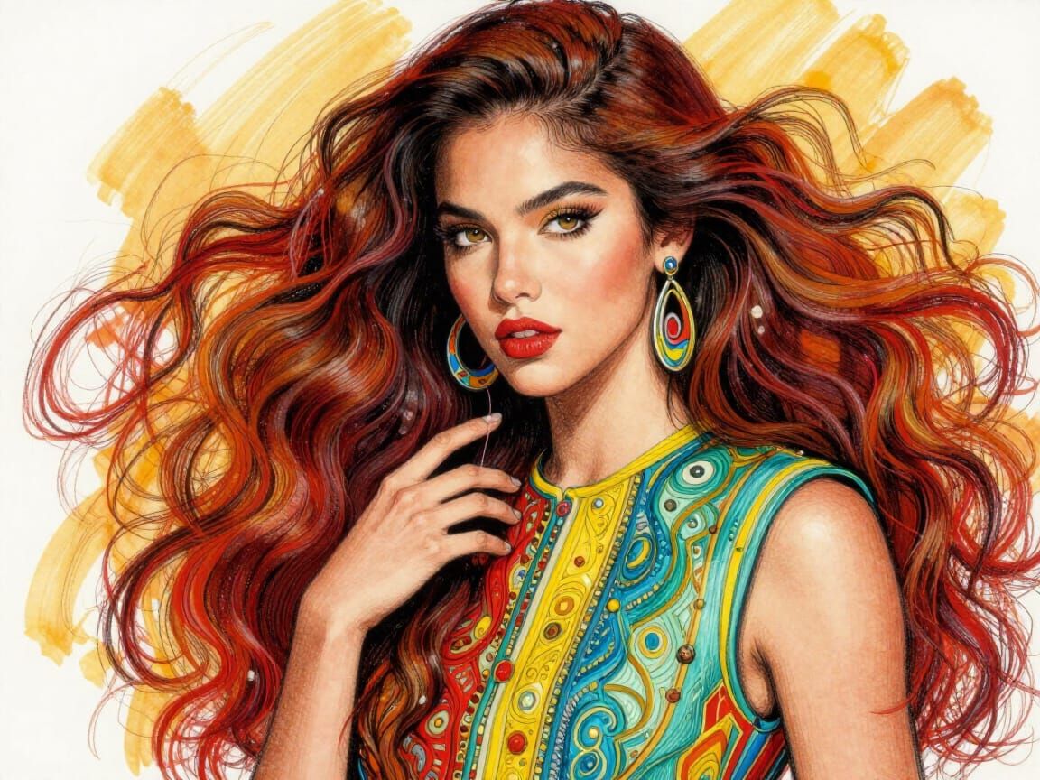 Filipino Fashion Portrait with Vibrant Colors