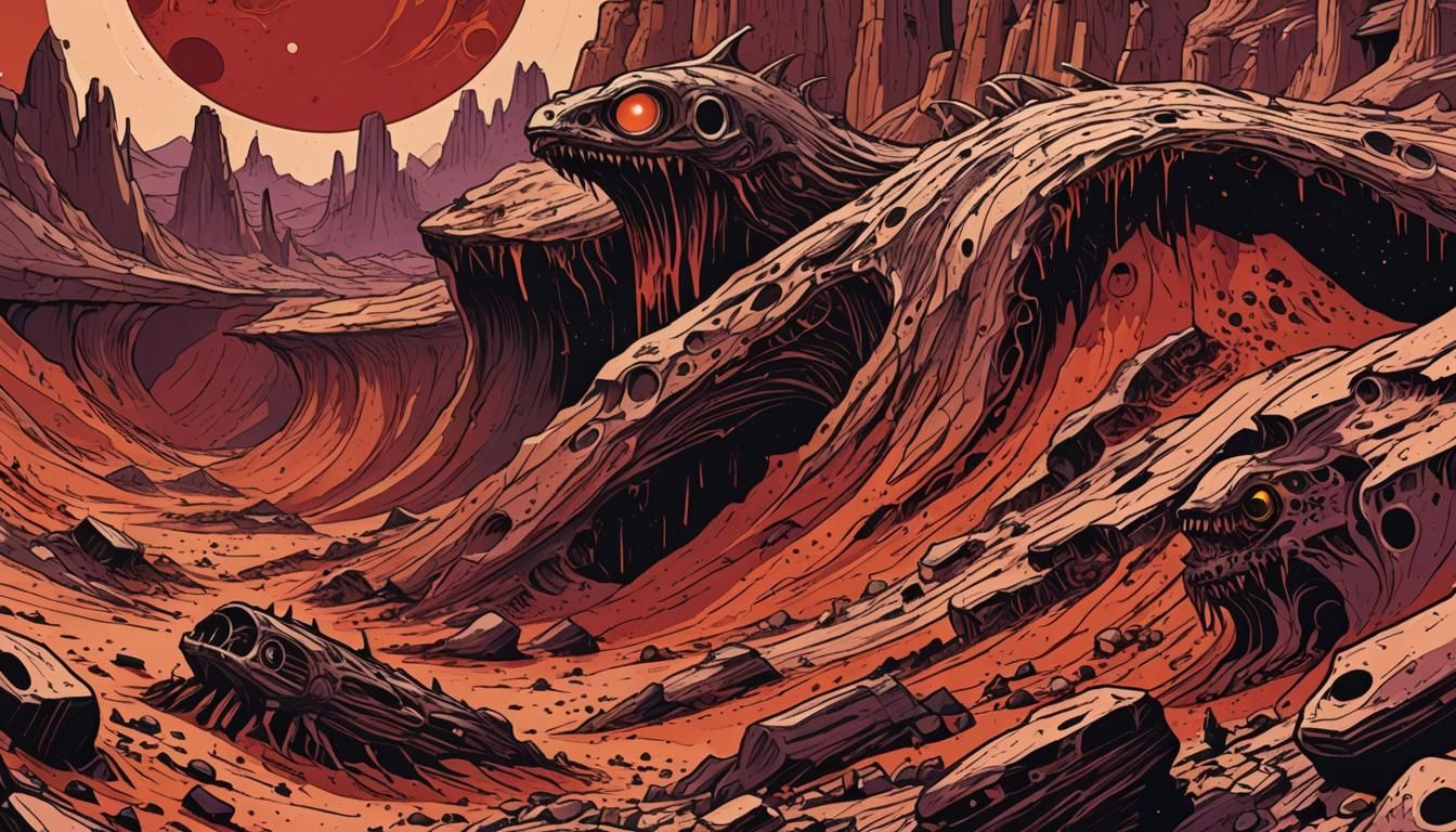 Solar Eclipse on Mars: Polish School Comic Art
