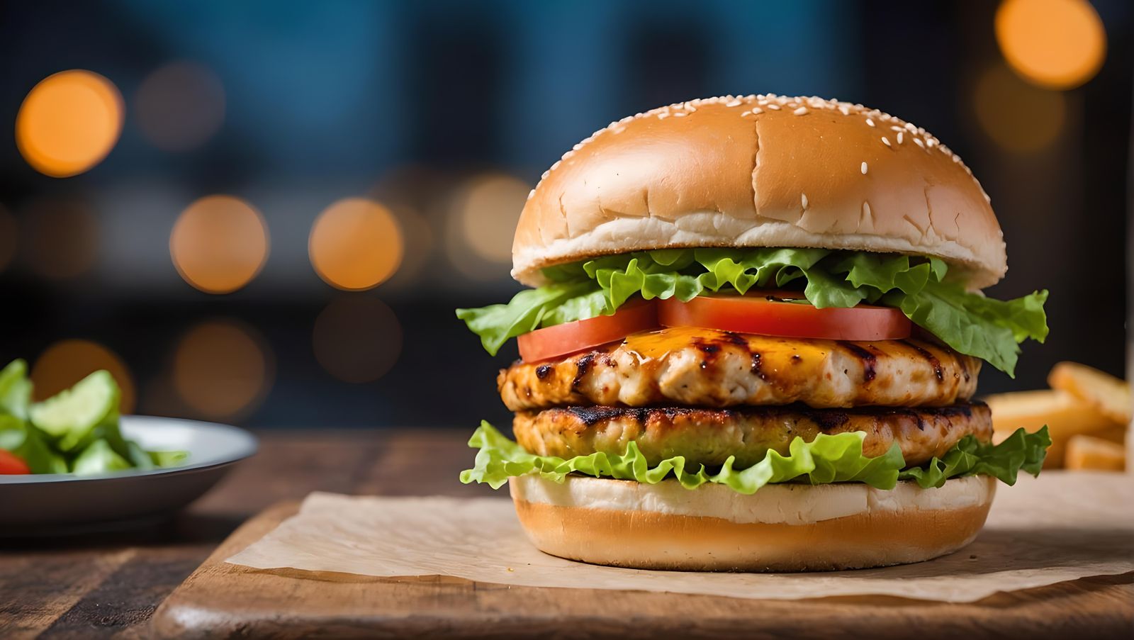 Grilled Chicken Burger: Professional Food Photography