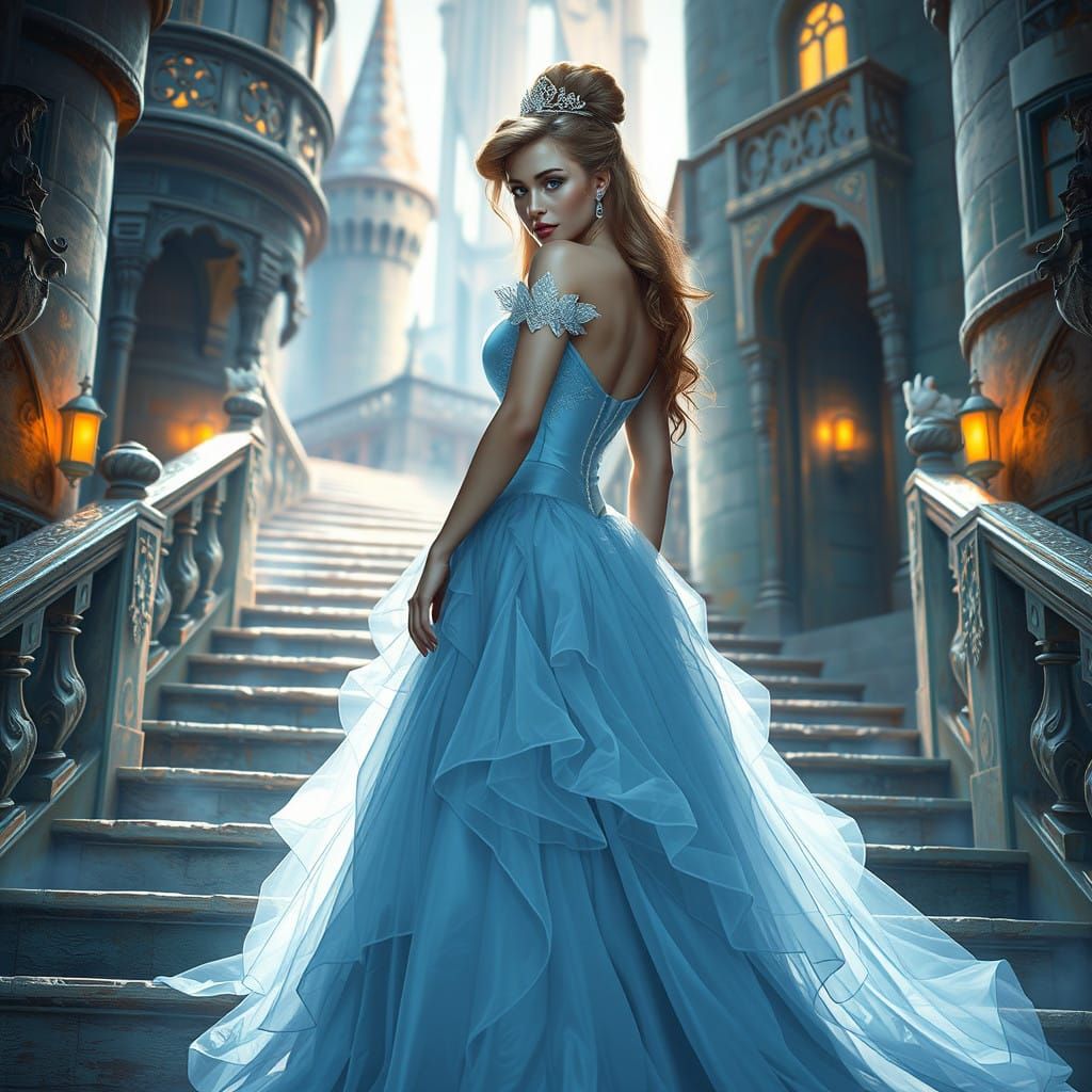 Enchanting Cinderella, a Fairytale Digital Painting
