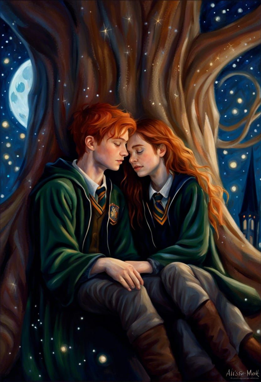 Teen Romance at Hogwarts Under Starry Skies