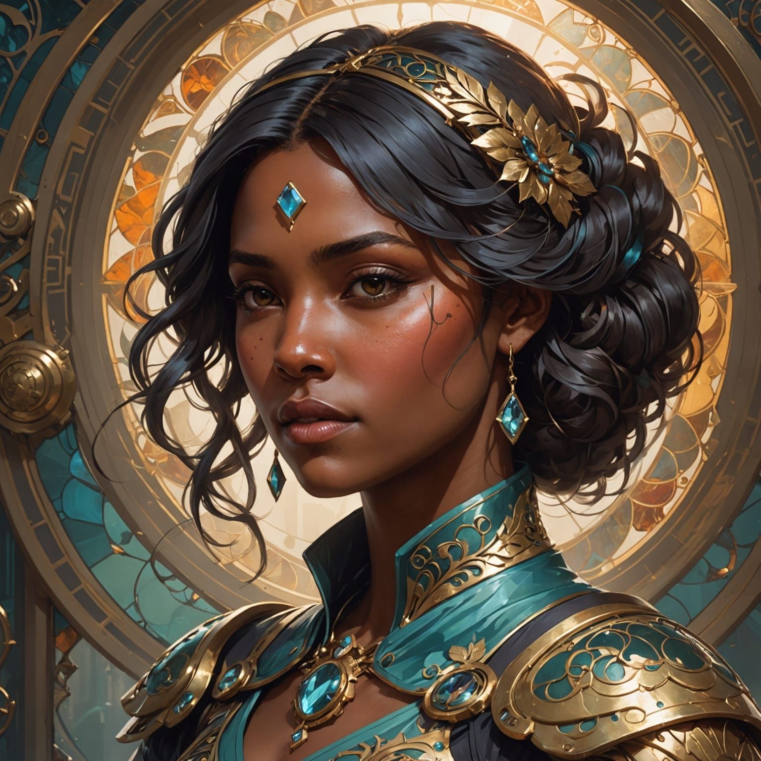 Surreal Portraiture of a Damsel in Distress in Triadic Color...