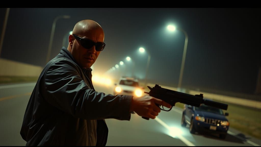 Dramatic Cinematic Film Still in 35mm Style