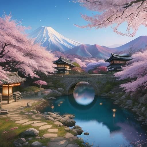 Village near mountain