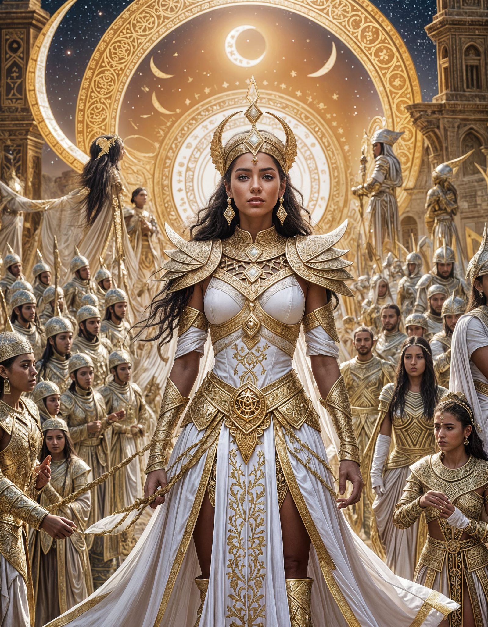 Amazigh Goddess of Love in Moonlight