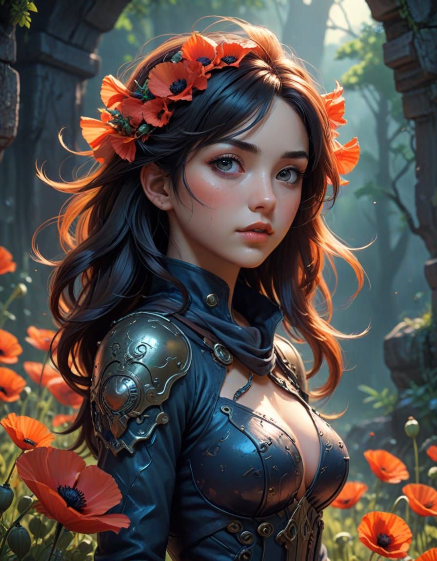 Vibrant Anime-Inspired Comic Book Masterpiece