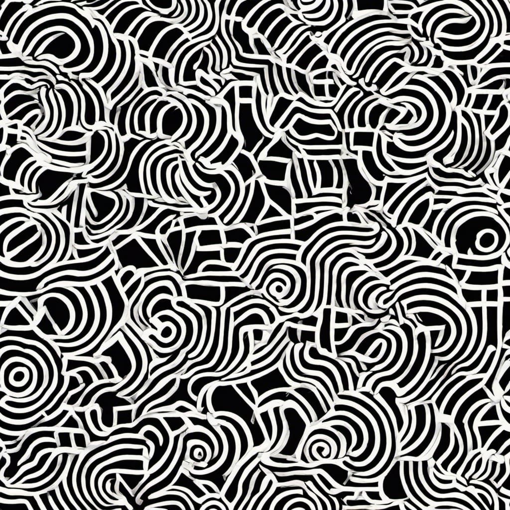 Modern Seamless Black and White Cube Pattern