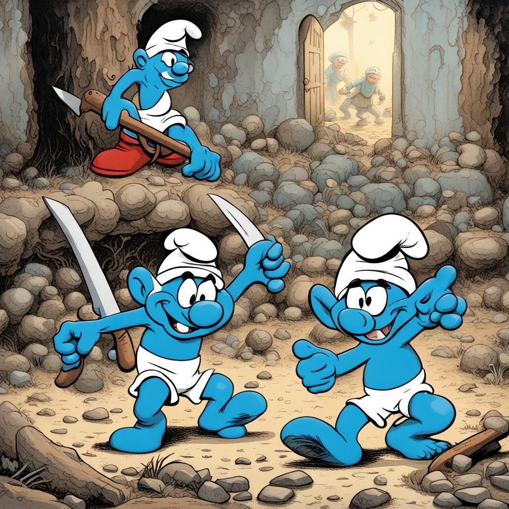 Smurfs Killing a Man: Dark Interpretation